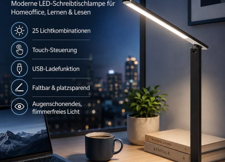 Faltbare LED-Schreibtischlampe