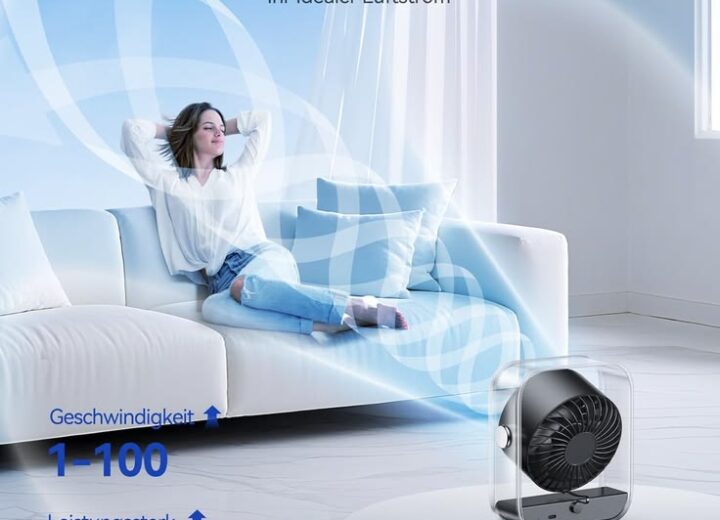 Wiederaufladbarer USB-Tischventilator